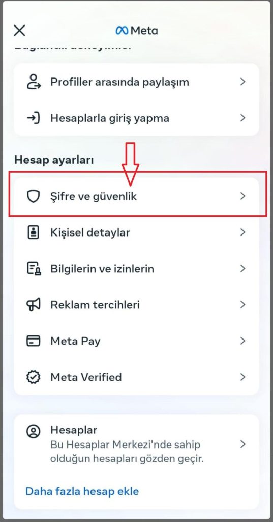 İnstagram şifre değiştirme ekranı2